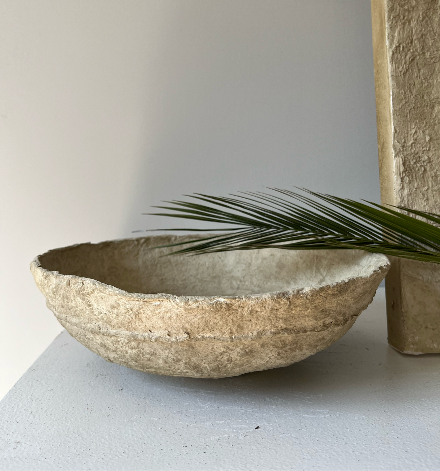 Handmade Papier-maché bowl  |  RUSTIC BEIGE