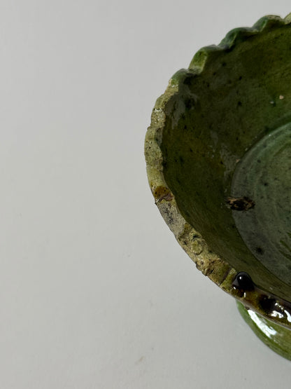 Green Moroccan Pedestal Bowl