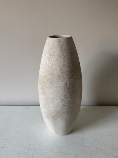 CLOUD  |  stone effect off-white/beige slim vase