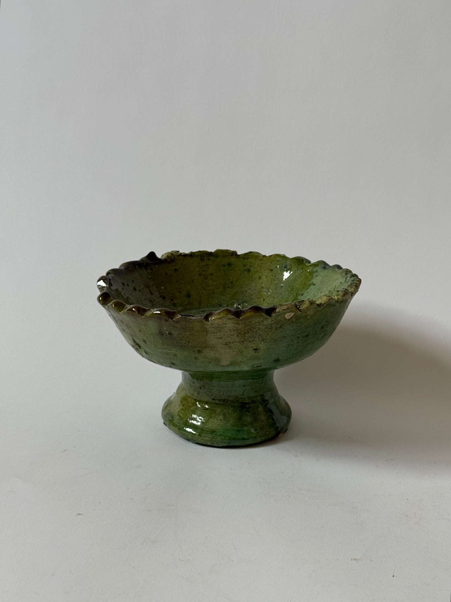 Green Moroccan Pedestal Bowl