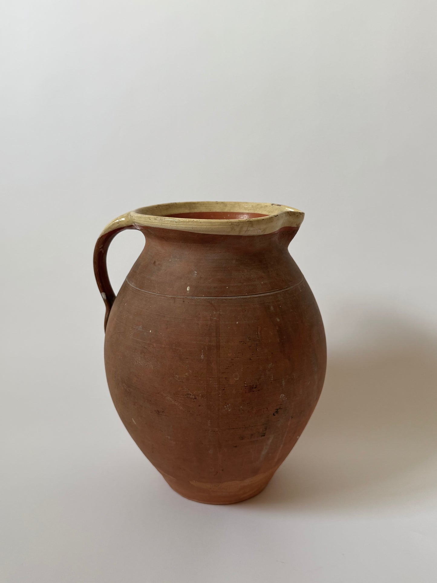 Large Aged Terracotta Jug