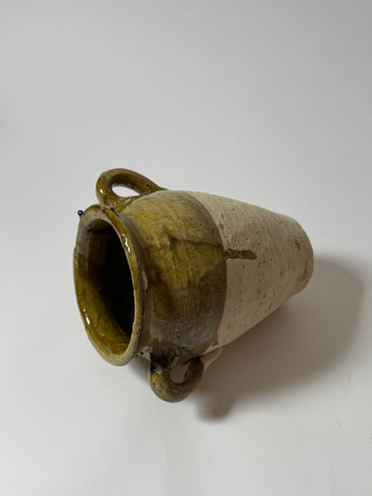 Olive Half Glaze Moroccan Vessel