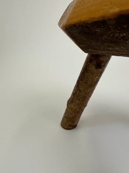 Small reclaimed wood decorative stool
