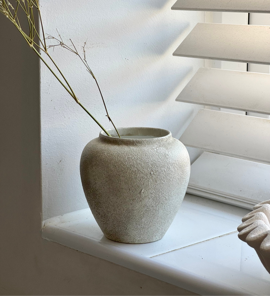 Up-cycled  |  textured greige small classic urn