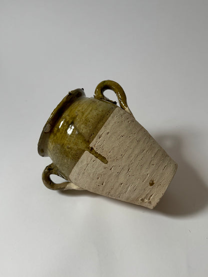 Olive Half Glaze Moroccan Vessel