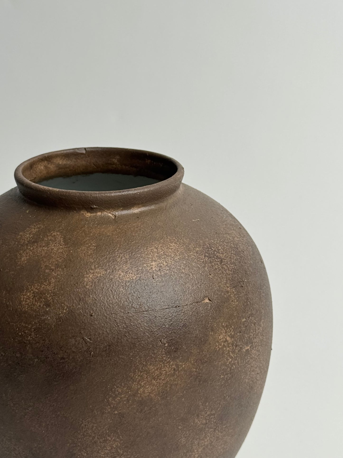 Up-Cycled | Deep Earthy Brown Rounded Vase