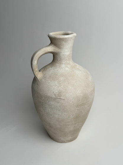 Up-Cycled | Large Off-White Mediterranean Style Jug