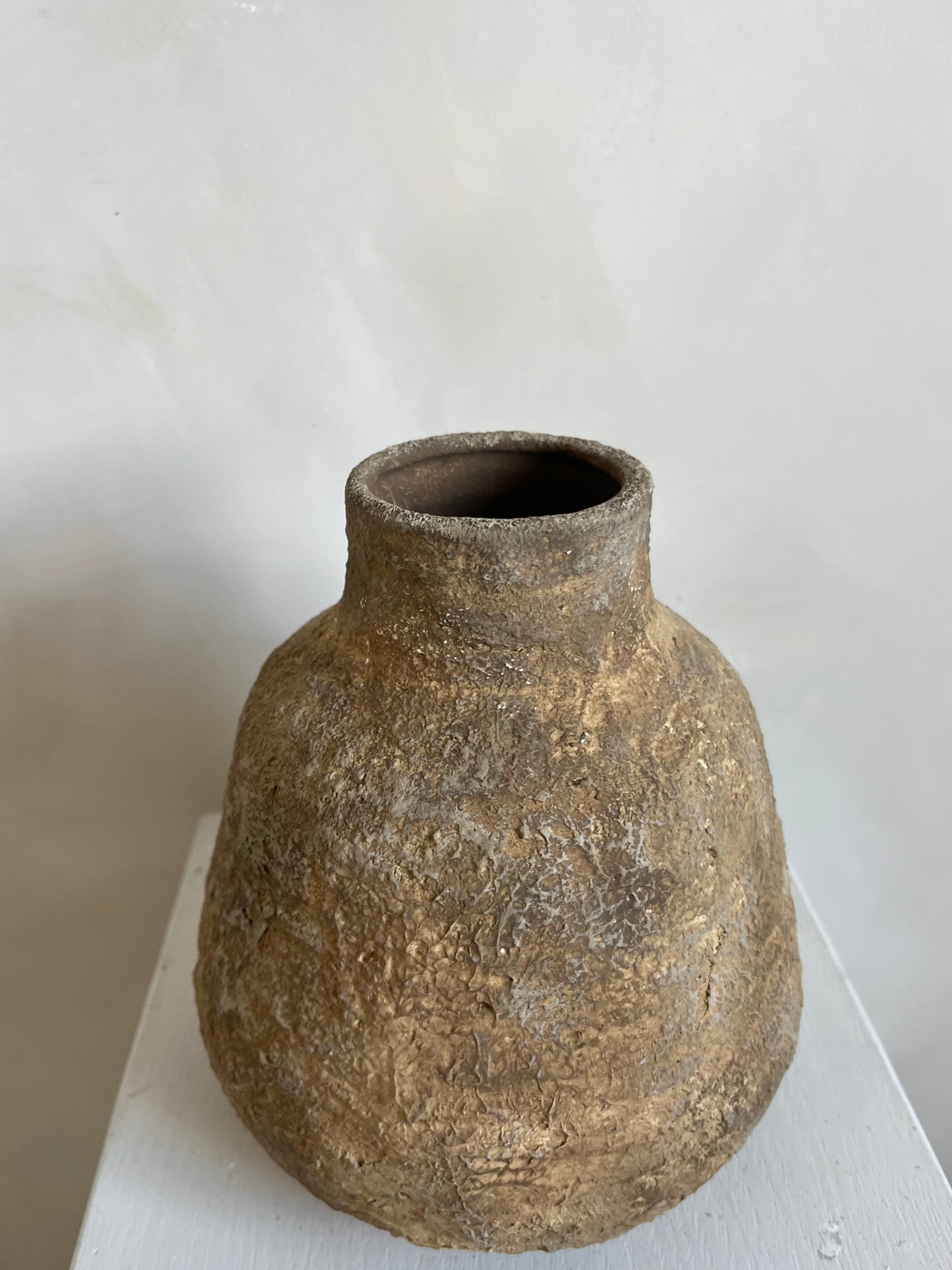 EARTH  | warm amber brown textured rustic irregular vase