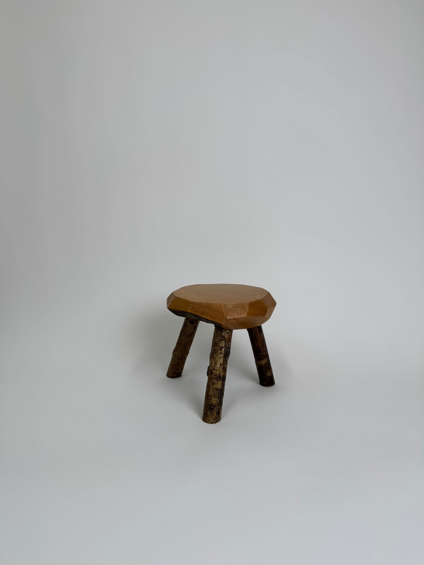 Small reclaimed wood decorative stool
