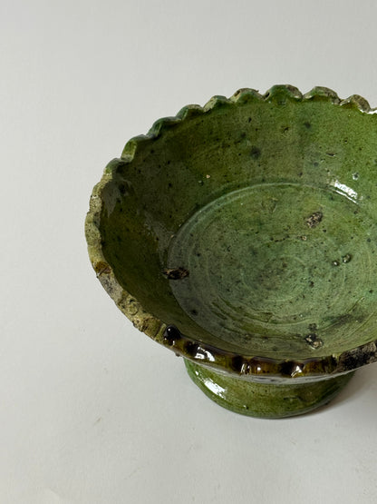 Green Moroccan Pedestal Bowl