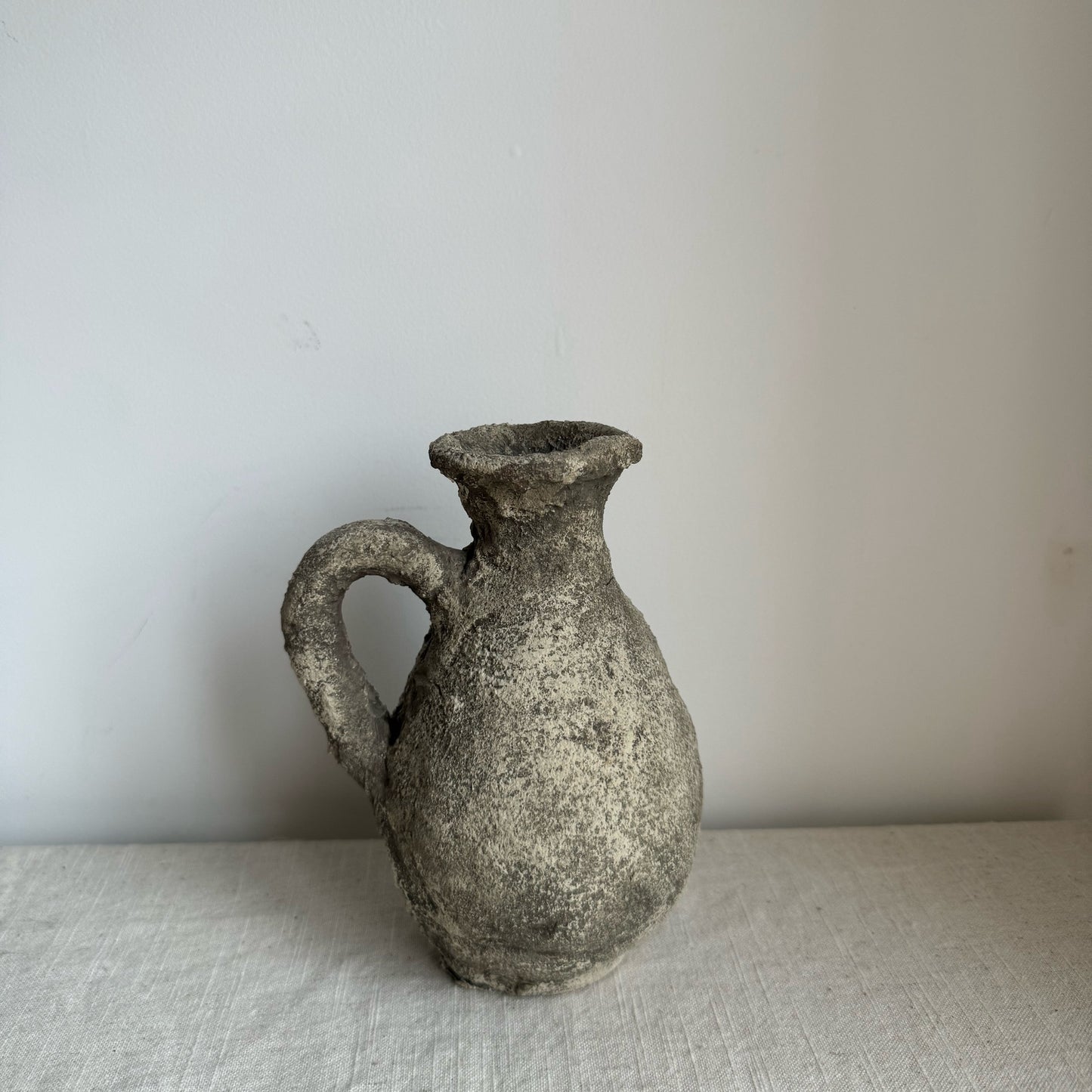 EARTH  |  dark earthy textured small handled jug style vase