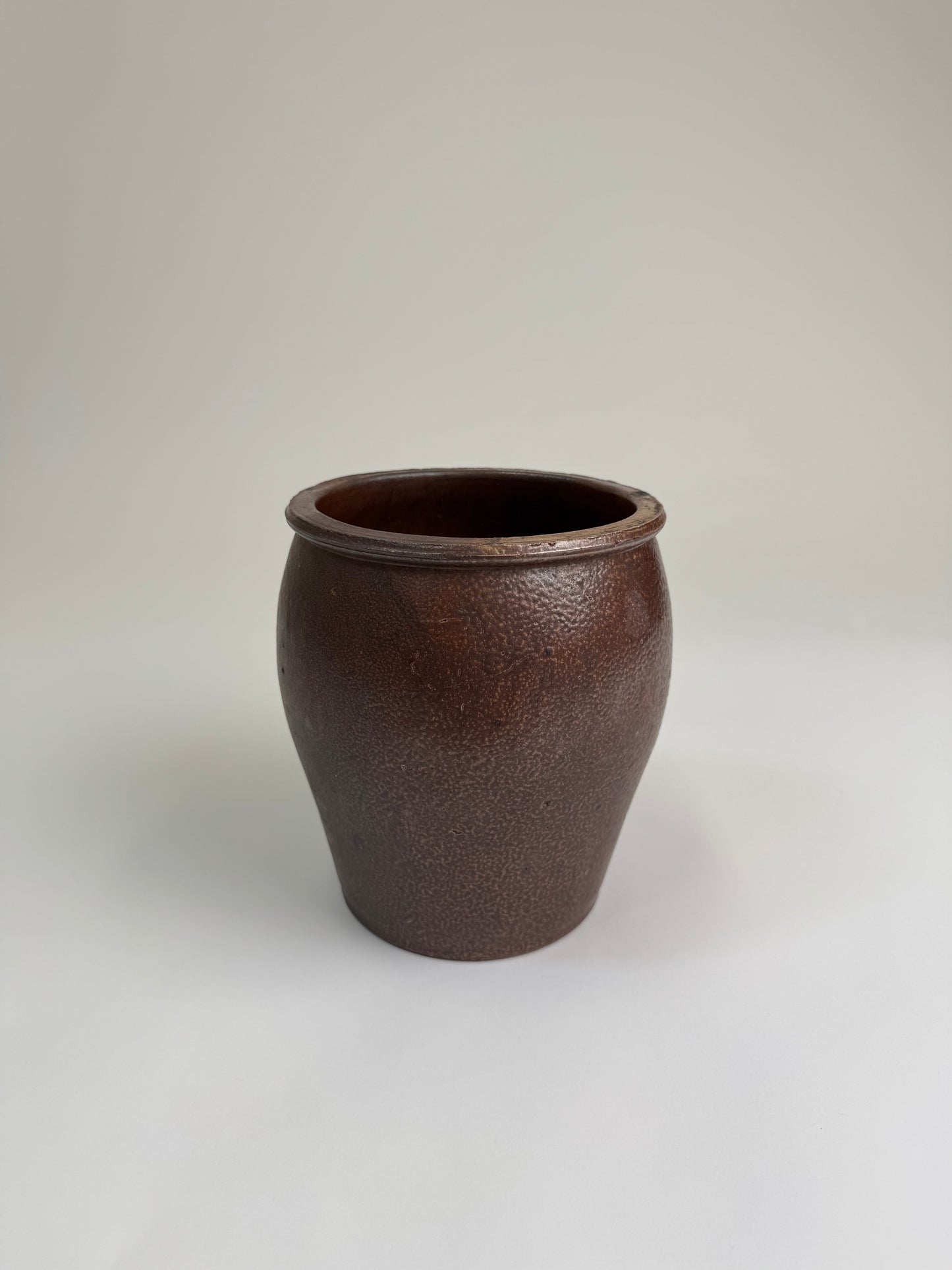 Vintage brown earthenware pot