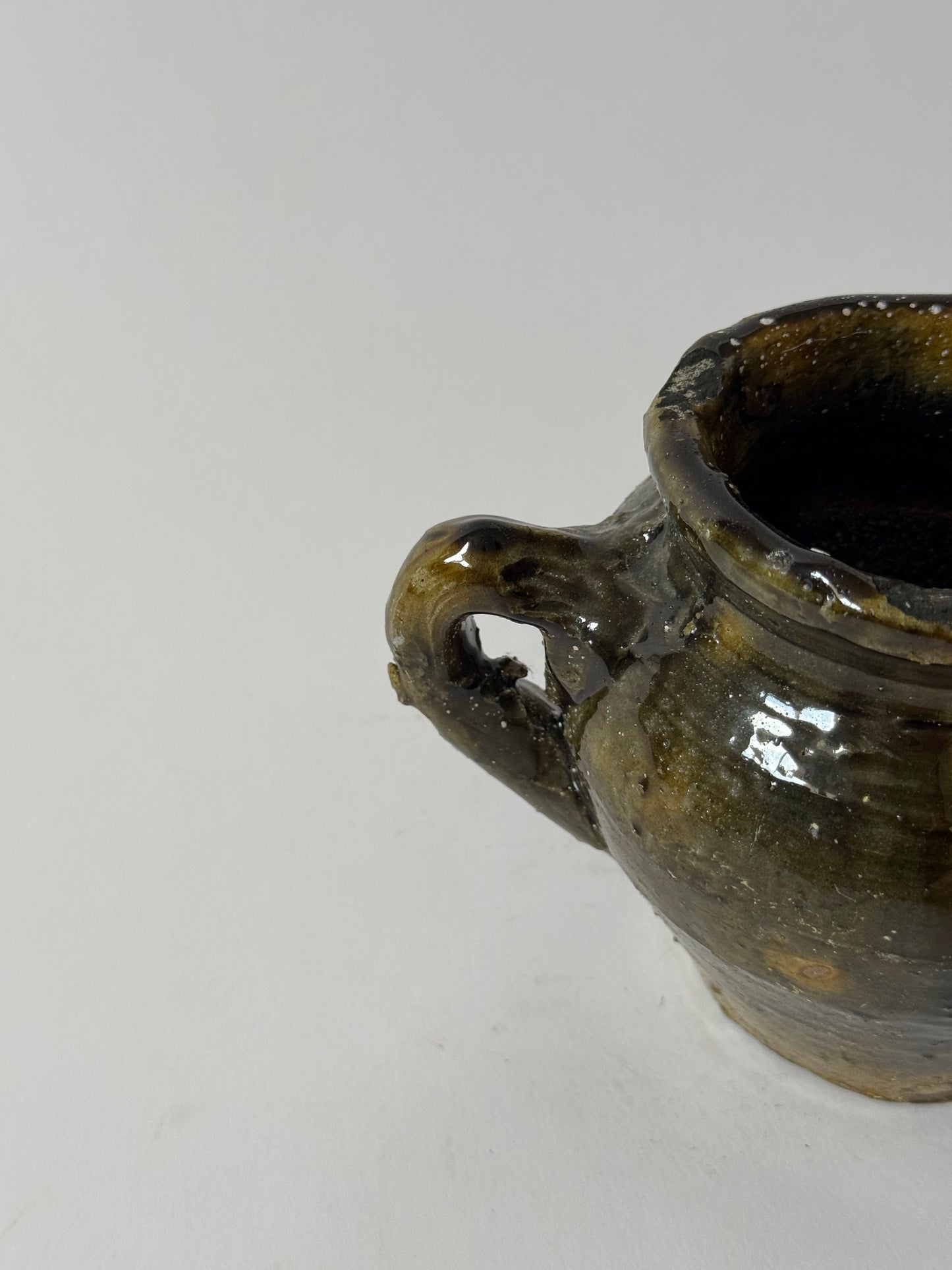 Deep Olive Twin Handle Moroccan Pot