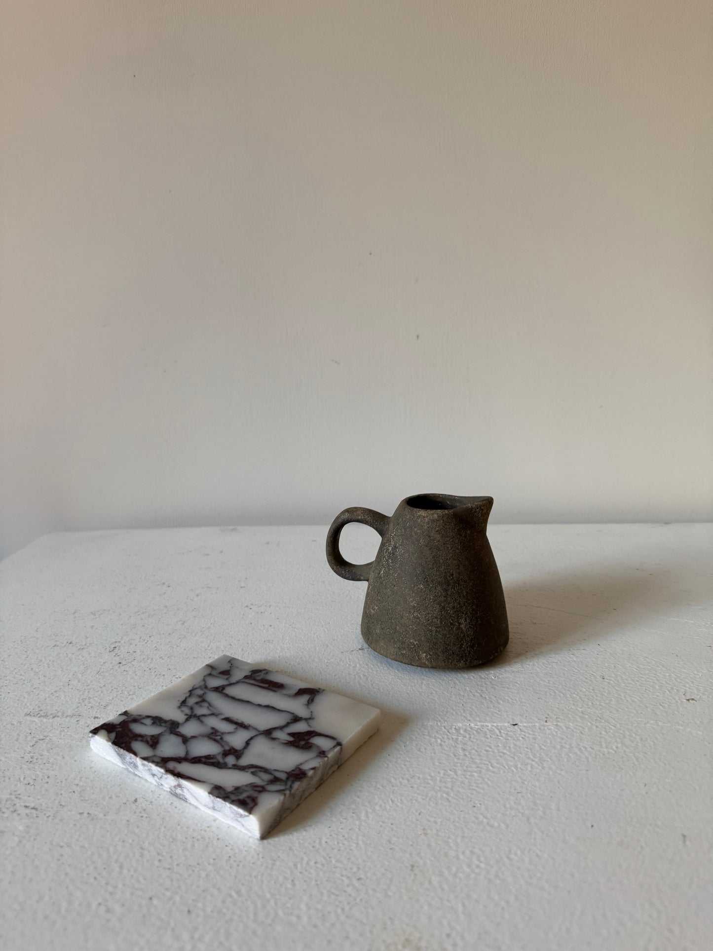 Up-cycled  | earthy brown small decorative jug