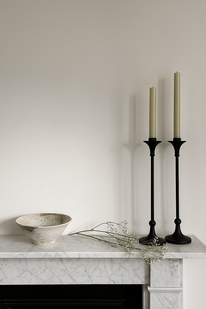 Pair of Cast Iron Candlesticks