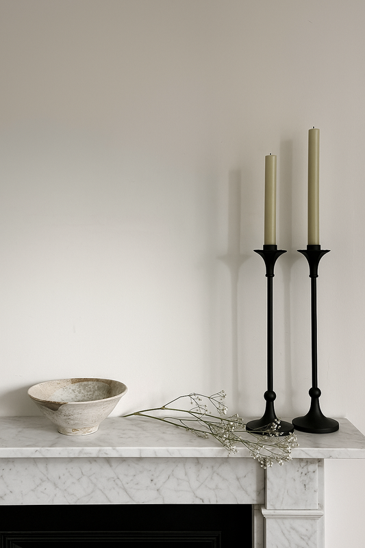 Pair of Cast Iron Candlesticks