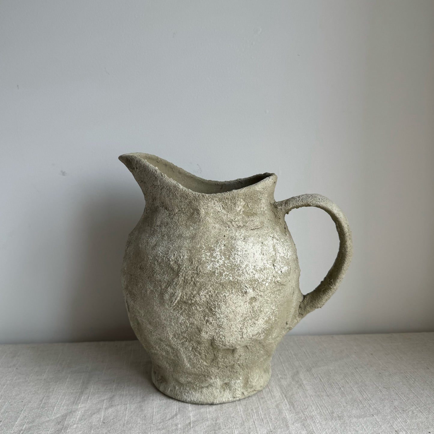 CLOUD  |   light beige stone effect textured jug style vase