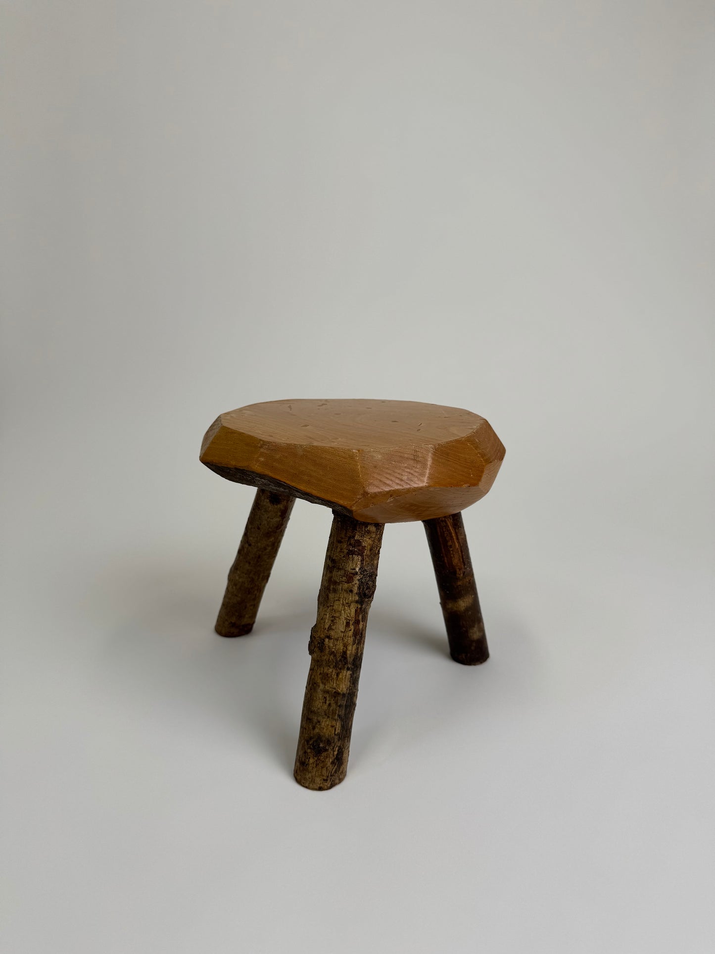 Small reclaimed wood decorative stool
