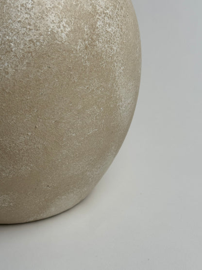 Up-Cycled | Large Rounded Beige Patina Vase