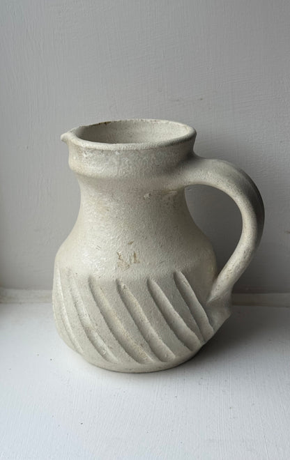 Up-Cycled | Line Detail Cream Rustic Jug