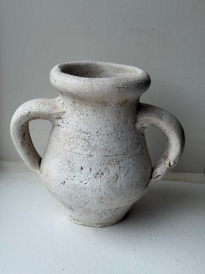 Up-Cycled | Small Twin Handle Off-White Pot