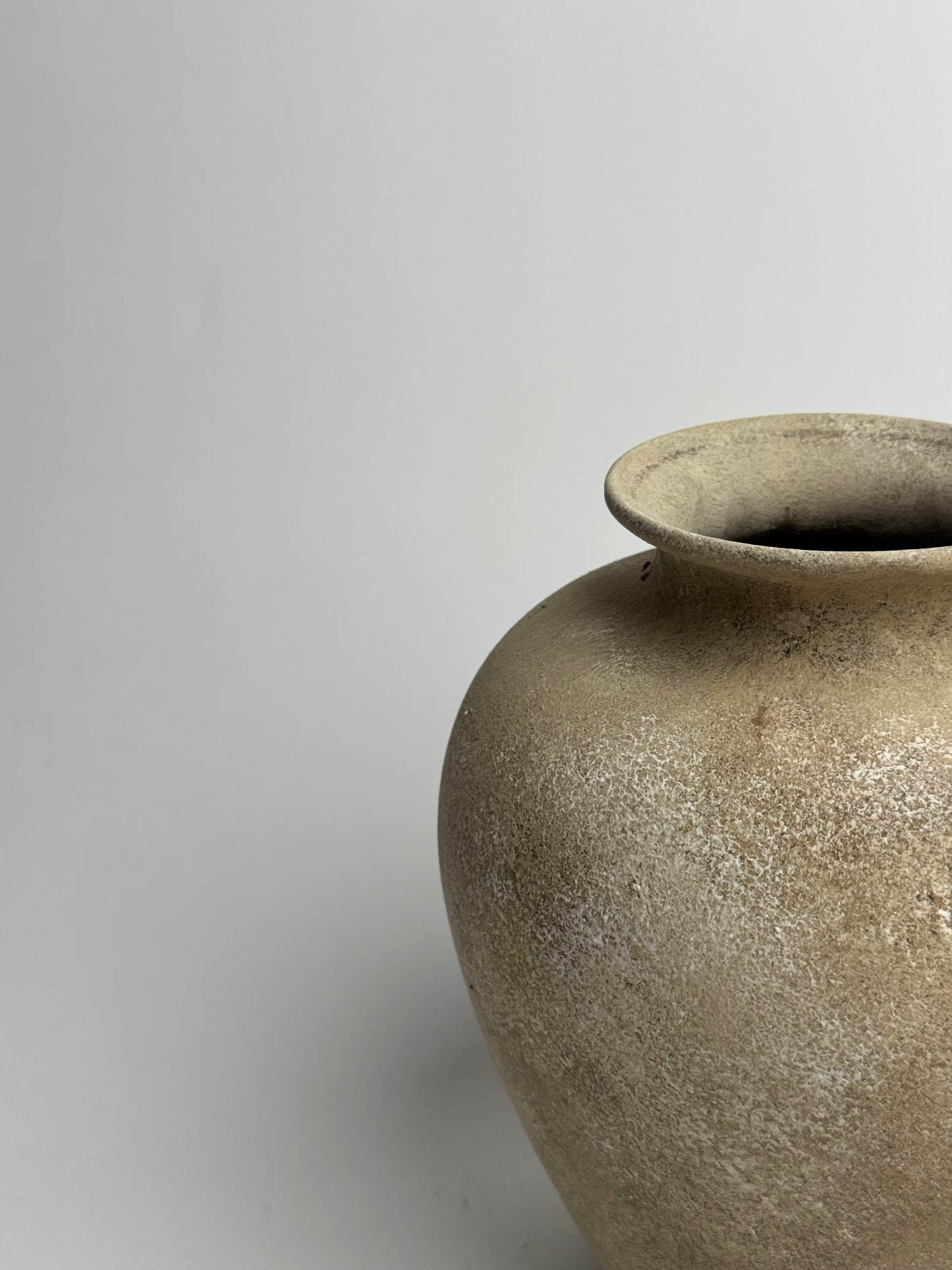 Up-Cycled | Beige Stone Effect Medium Tapered Vase