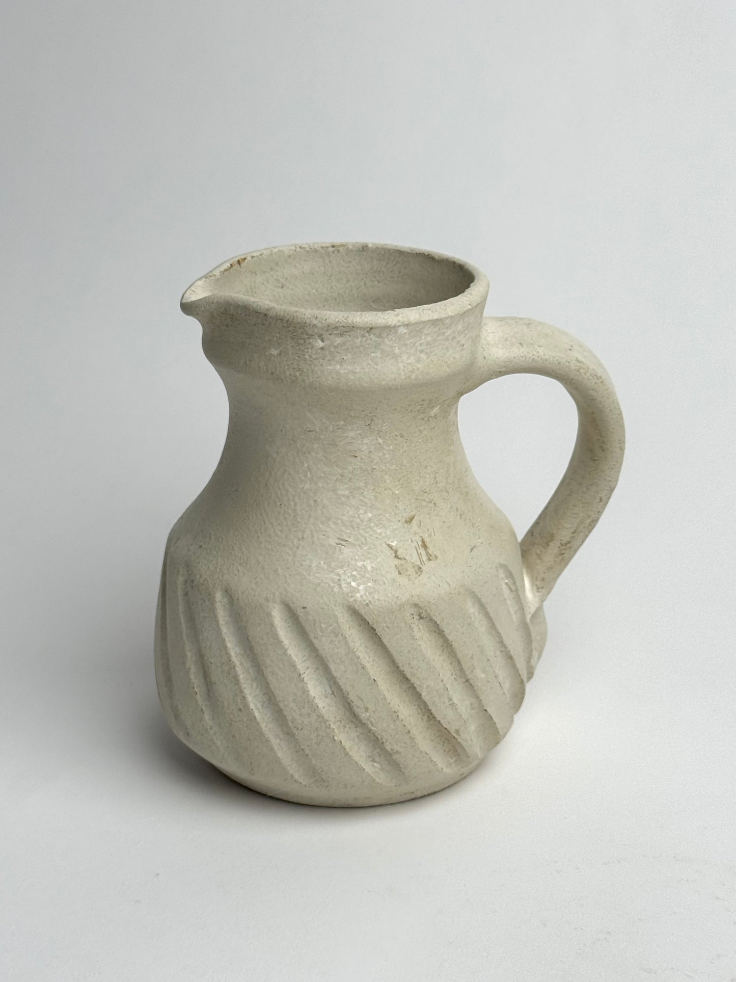 Up-Cycled | Line Detail Cream Rustic Jug