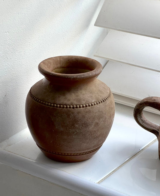 Small Vintage Brown Pot