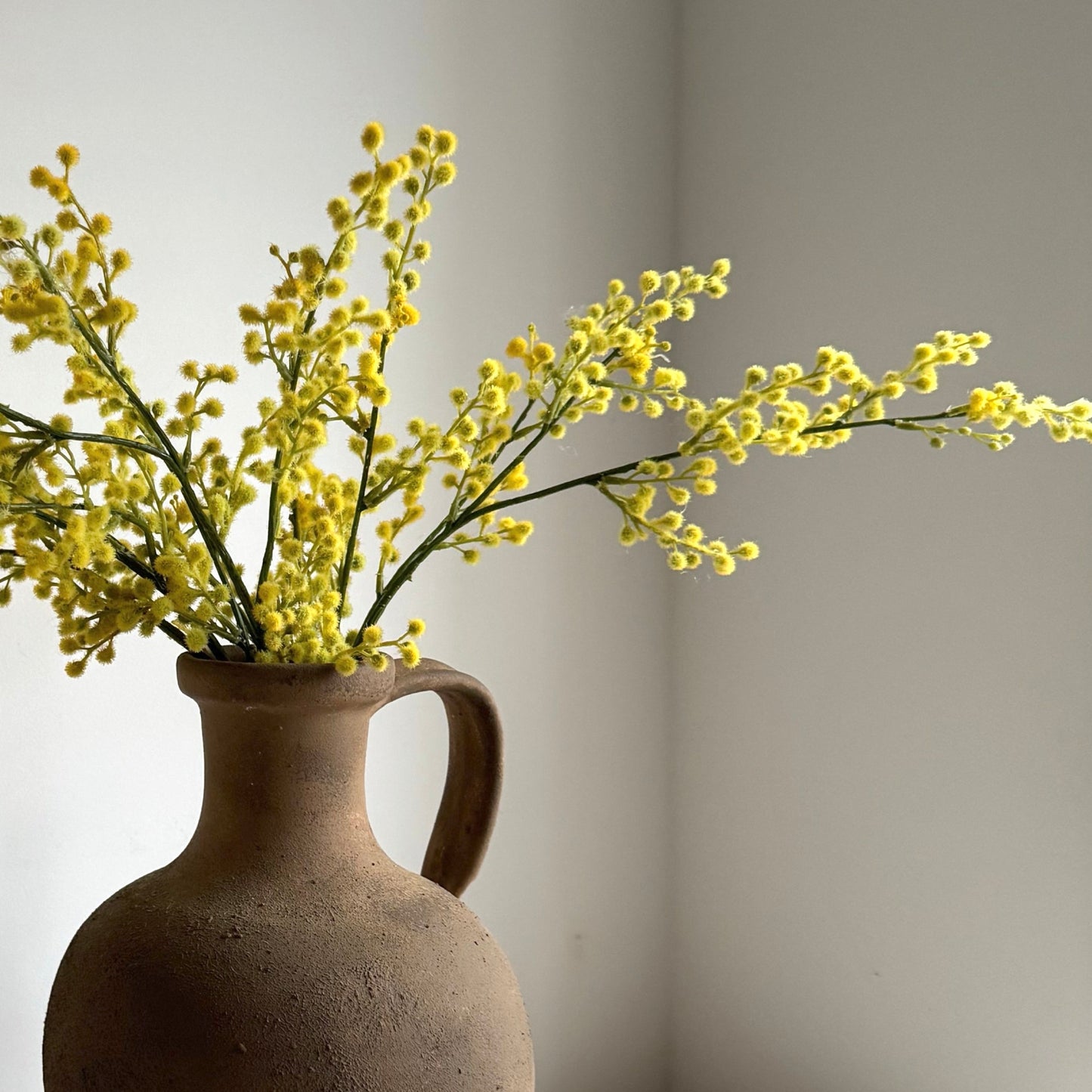 Faux Yellow Mimosa Branch