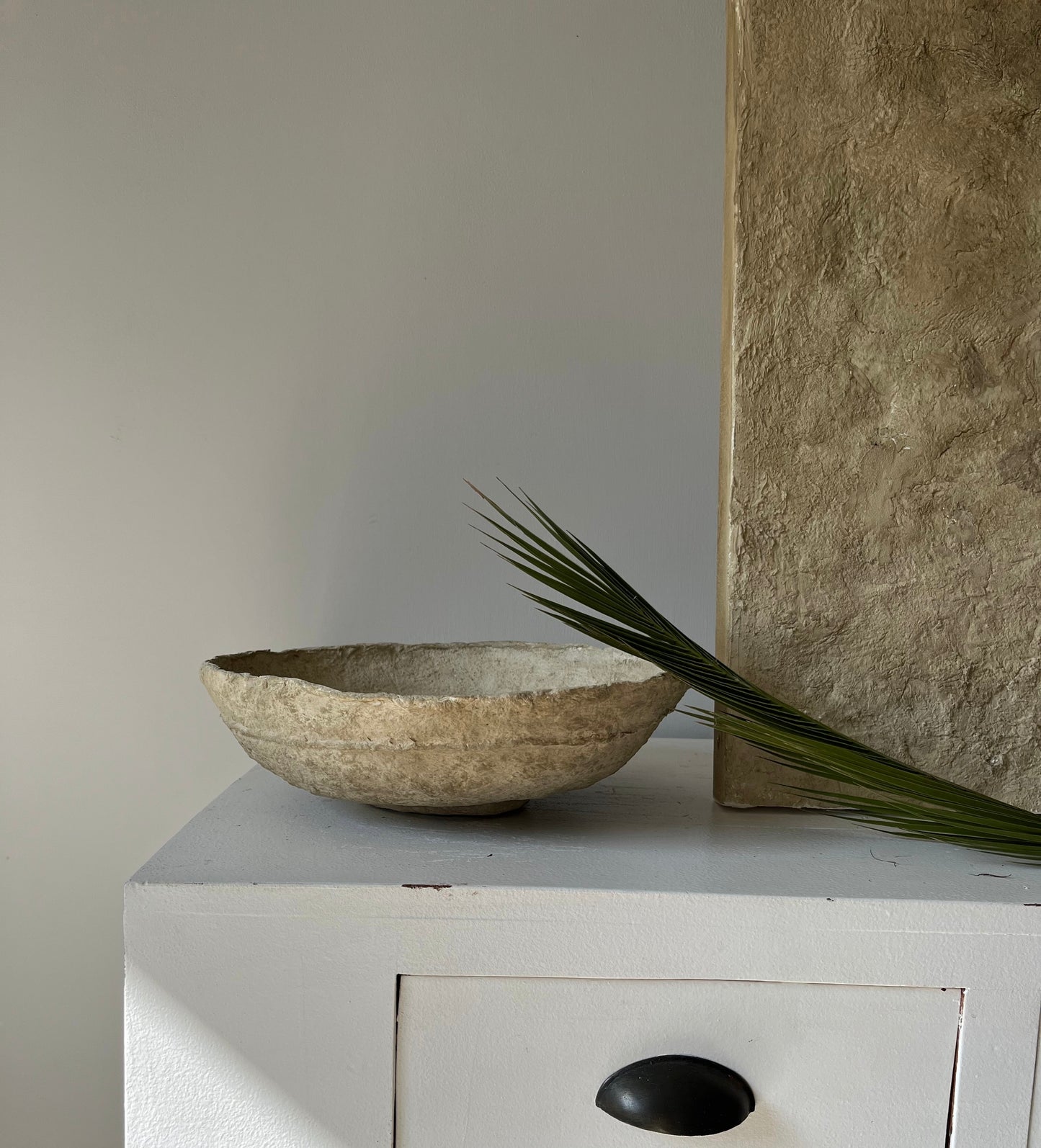 Handmade Papier-maché bowl  |  RUSTIC BEIGE