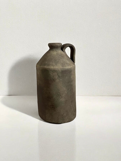 EARTH  | large earthy brown rustic handled pot