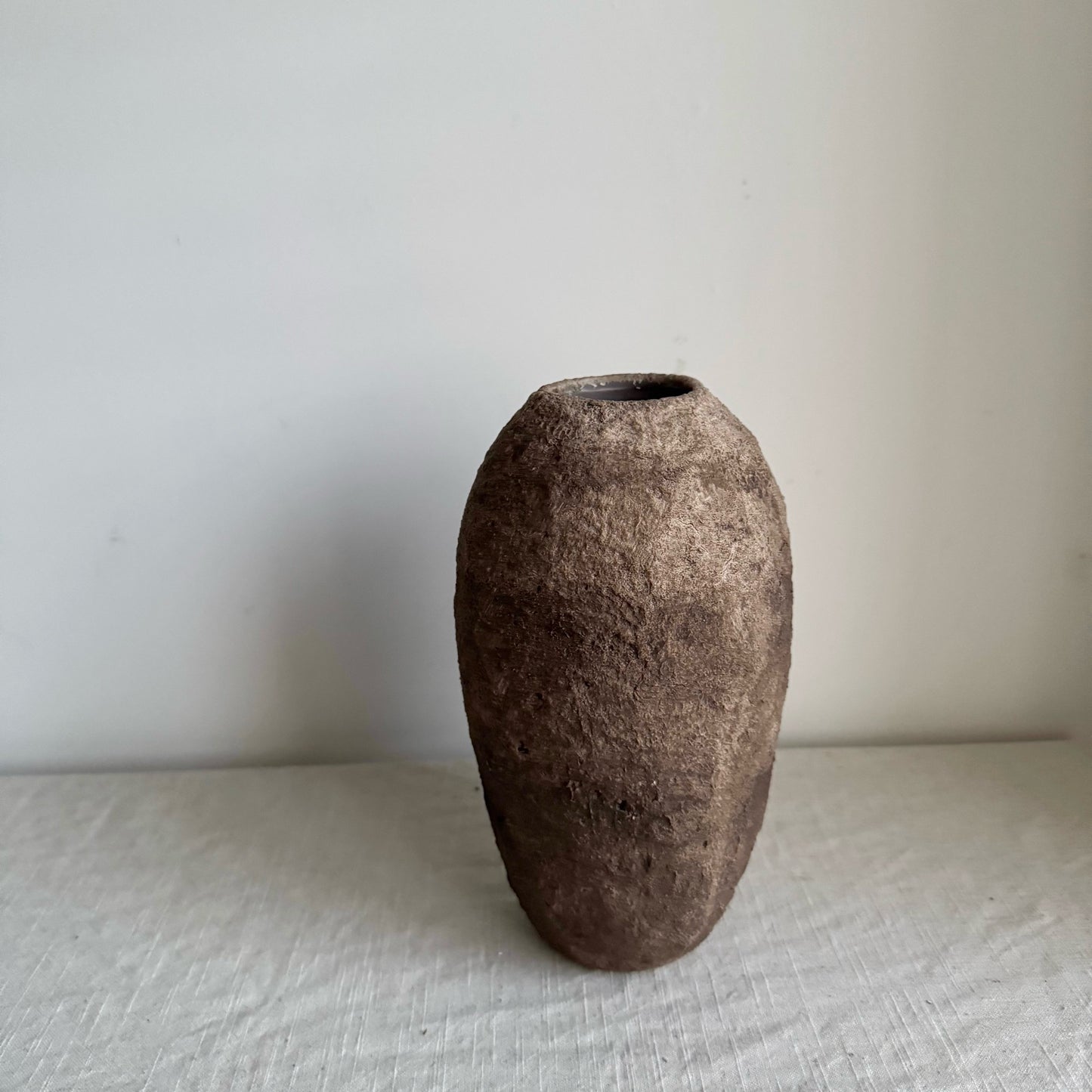 EARTH  | earthy brown textured tapered vase