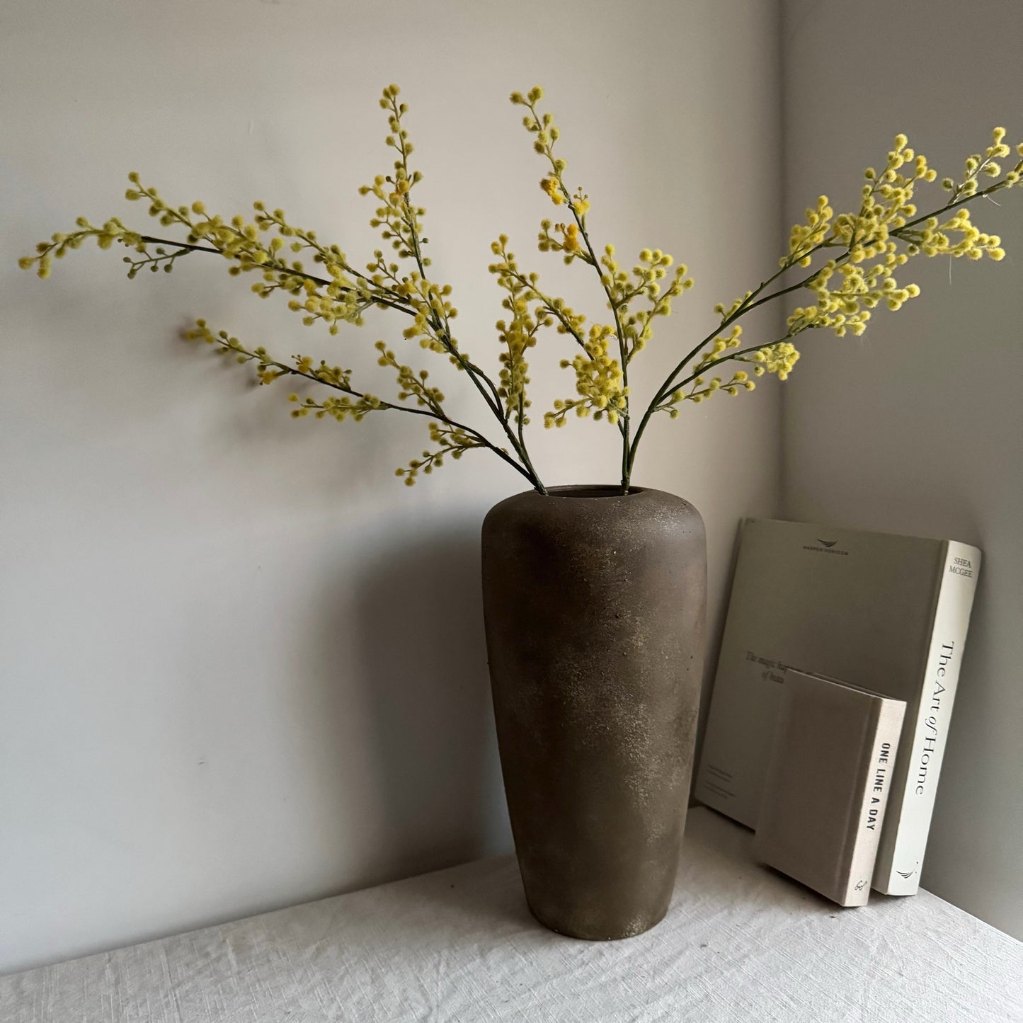 Faux Yellow Mimosa Branch