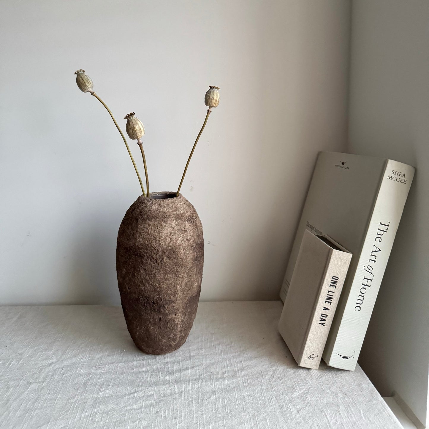 EARTH  | earthy brown textured tapered vase