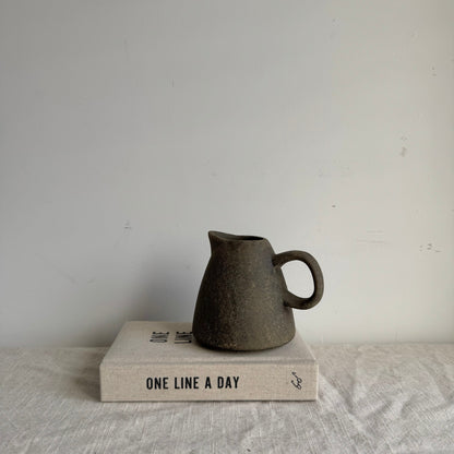 Up-cycled  | earthy brown small decorative jug