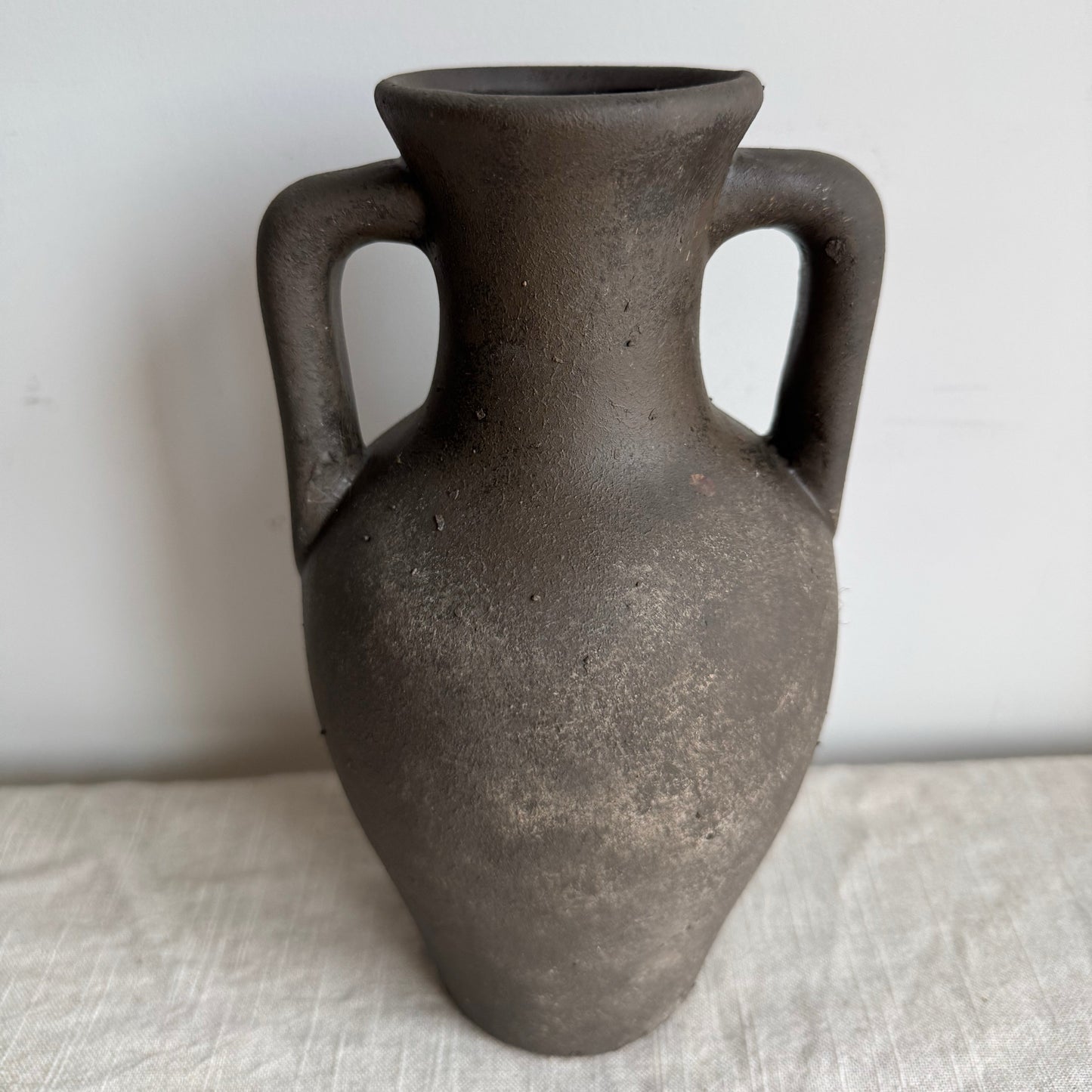 EARTH  | earthy brown double handled slim vase