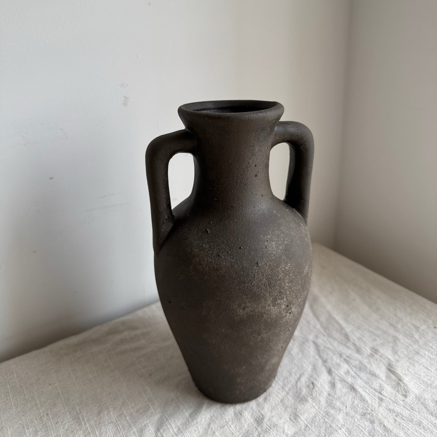 EARTH  | earthy brown double handled slim vase