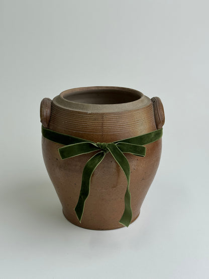 Large Brown Vintage Storage Pot