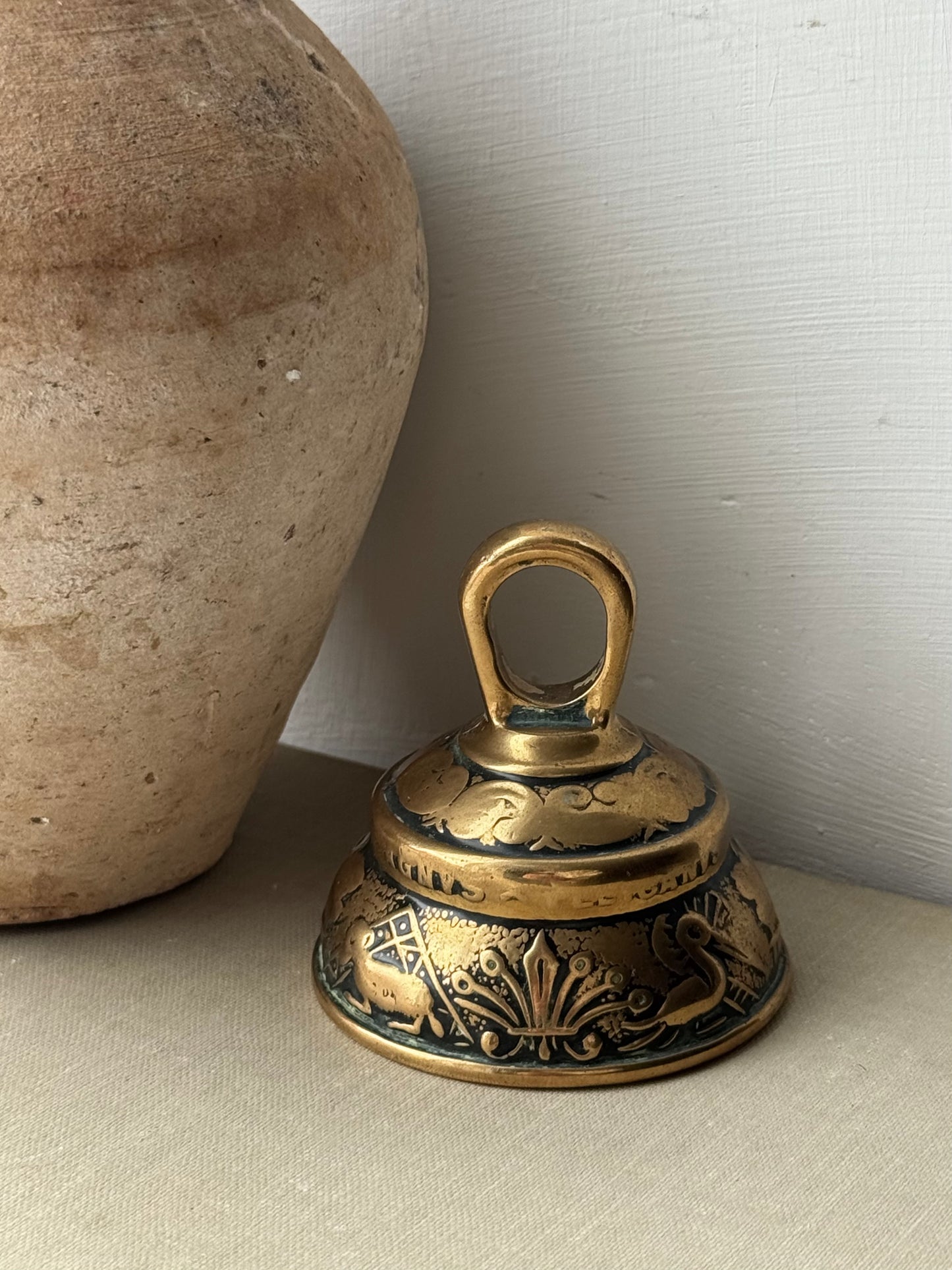 Vintage Brass Bell Ornament