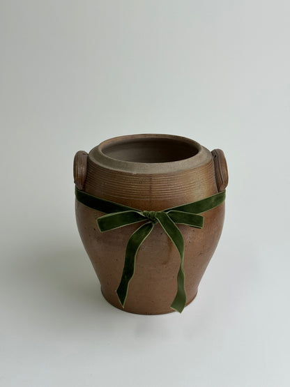 Large Brown Vintage Storage Pot