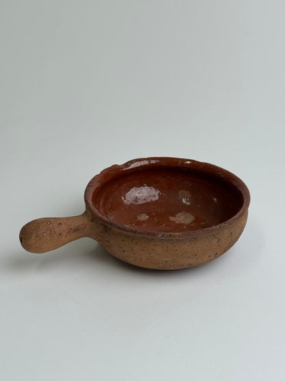 Vintage Handled Terracotta Skillet