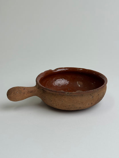 Vintage Handled Terracotta Skillet