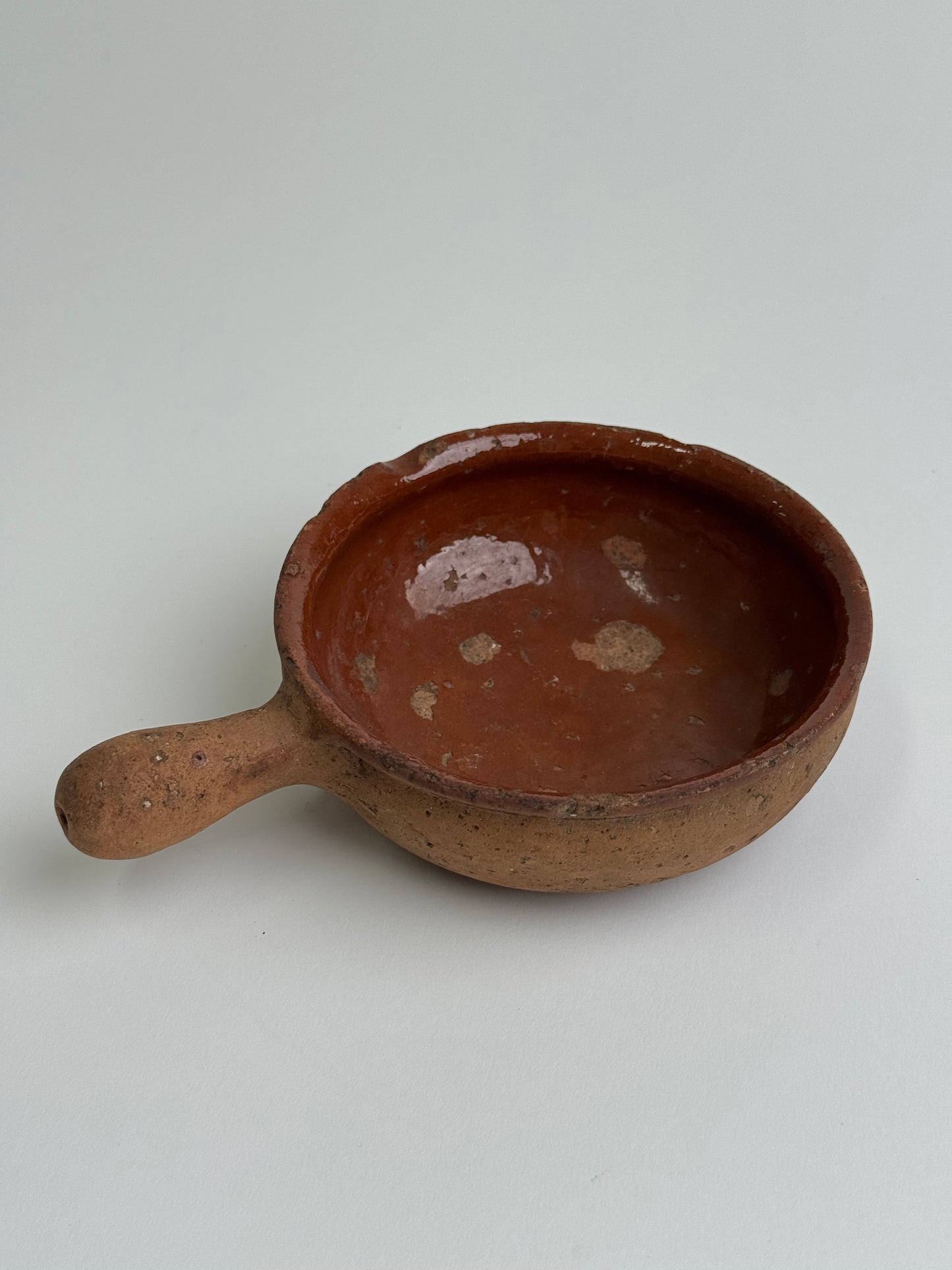 Vintage Handled Terracotta Skillet
