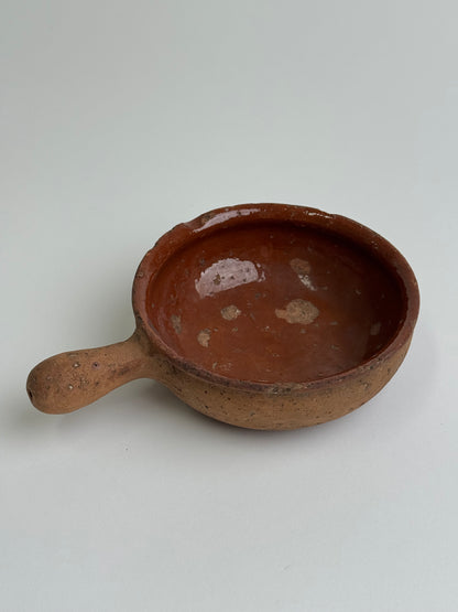 Vintage Handled Terracotta Skillet