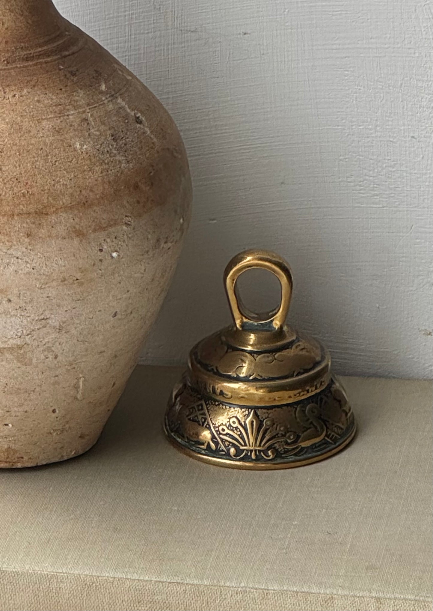 Vintage Brass Bell Ornament