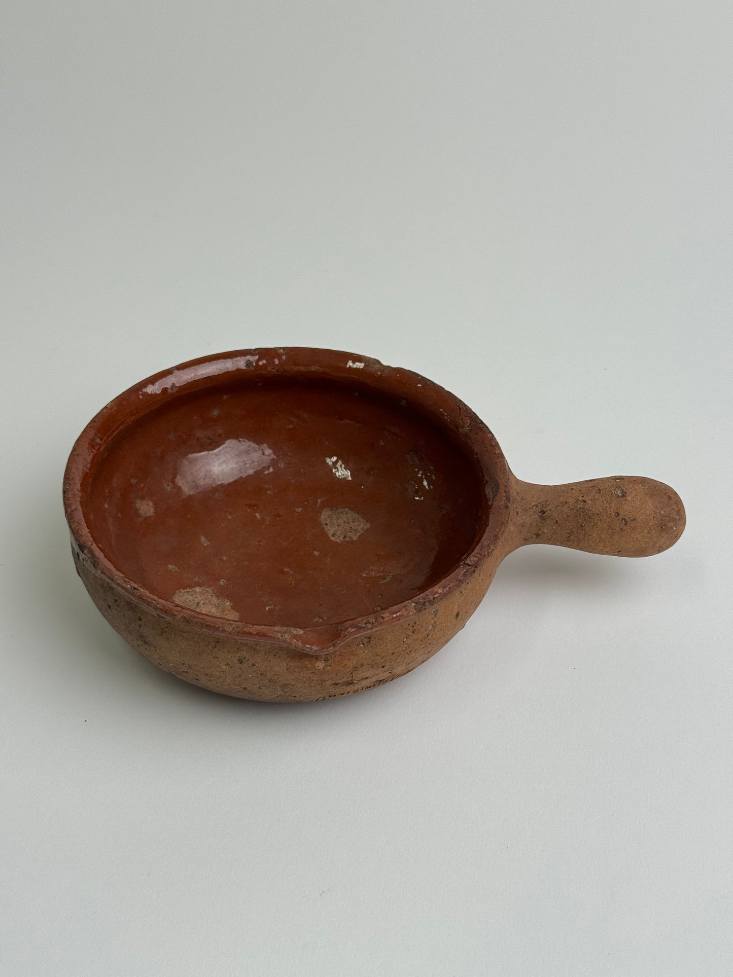 Vintage Handled Terracotta Skillet