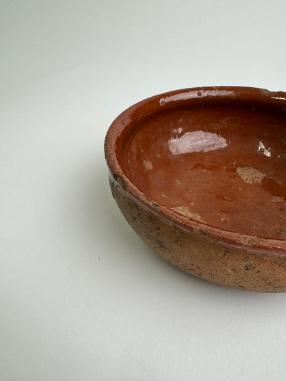 Vintage Handled Terracotta Skillet