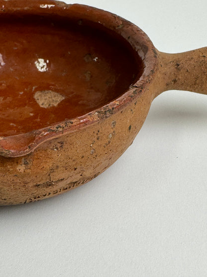 Vintage Handled Terracotta Skillet