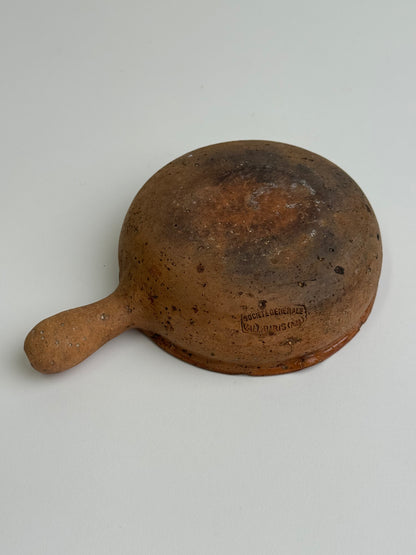 Vintage Handled Terracotta Skillet