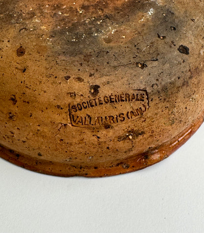 Vintage Handled Terracotta Skillet